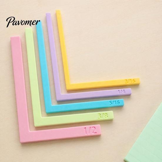 Professional Paper Crafting Template 5 Pcs Alignment Guides with Storage Case, Precision Layering Matting Durable Plastic Guide Spacers, Color-Coded