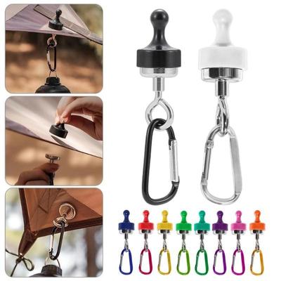 1PC Outdoor Camping Lights Magnetic Hook Hanging Buckle Hook Tent Canopy Carabiner Magnet Hanger Camping Canopy Accessories