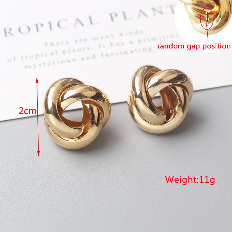 Boucles d'oreilles pendantes torsadées en métal pour femmes, couleur or, alliage enveloppé, déclaration géométrique irrégulière, oreille féminine, zircon, pendientes mujer