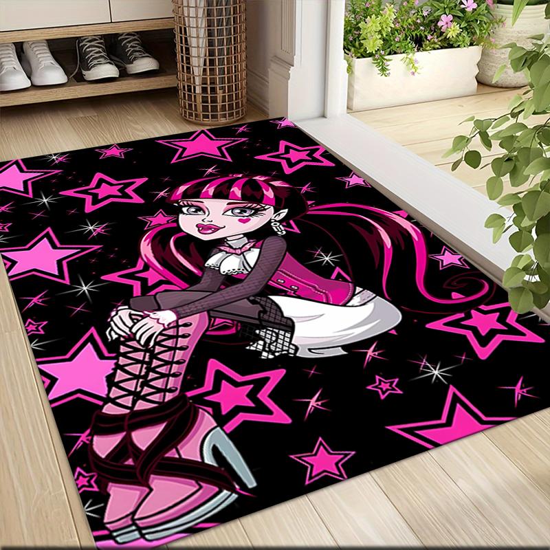 1Pc Monster High Starry Night Carpet Rug Customizable Soft Washable Antislip Home Living Room Sofa Mats Personalized Rug 091728