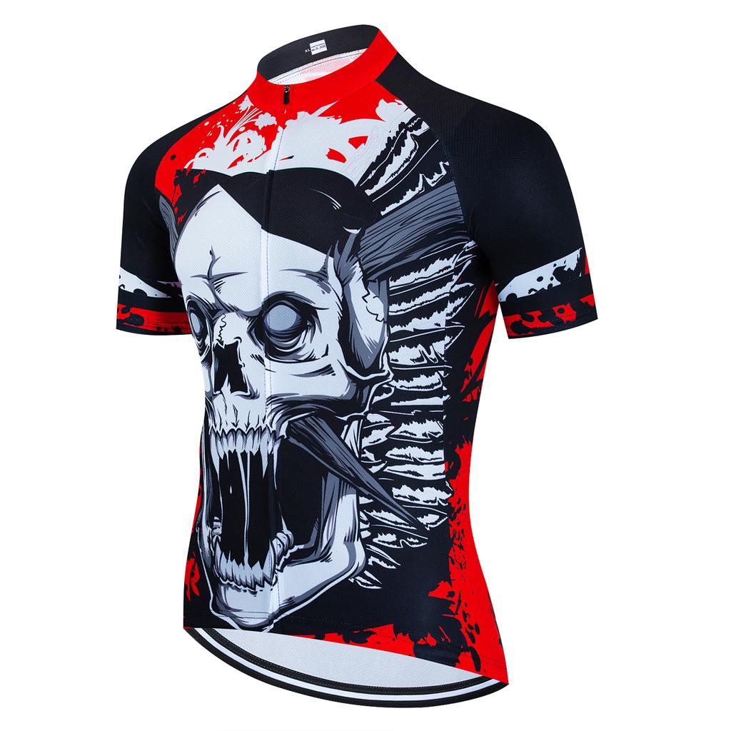 2024 Skull Pattern Team Cycling Jersey Set Men Bicycle Maillot MTB Racing Ropa Ciclismo Summer Quick Dry Triathlon Bike Clothing