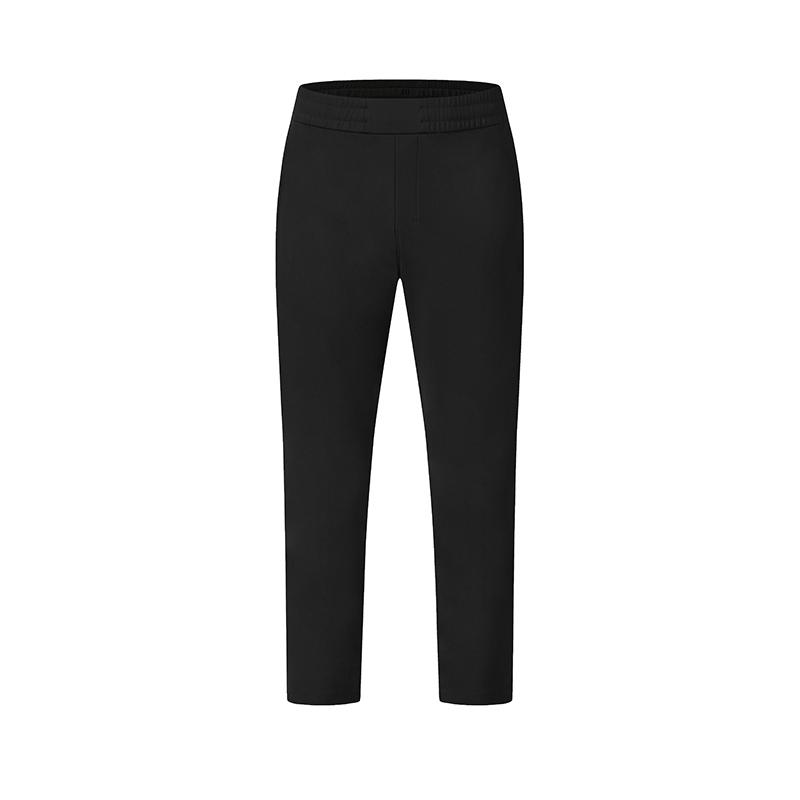 FILA Fleece Lined Warm Comfortable Simple Training Casual Soft Skin Friendly Elastic Breathable Knitted Sports Pants Men bottoms A11M611619F-BK