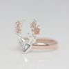 SanJie Two-Color Deer Ring: European & American Christmas Gift, Copper-Plated Rose Gold Jewelry 