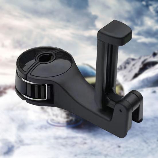 Car Headrest Hidden Hook 360-Degree Rotation Easy To Install Adjustable Hanger Rear