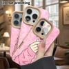 Phone Case: Lambskin 2D Flat Samsung Galaxy A34 A35 M05 M06 S20 S22 S21 FE Plus 5G Protective Case, Pink Heart, Christmas and Halloween Gift