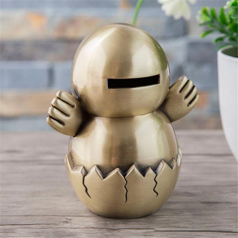 Metal Piggy Bank Creative Metal Crafts Cute Shell Chicken Piggy Bank High-End Children Birthday Money Banks