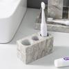 Natürlicher Marmor Badezimmer-Toilettenartikel Seifenschale Hotel Haushalts-Toilettenartikel Zahnbürstenhalter Lotionstank
