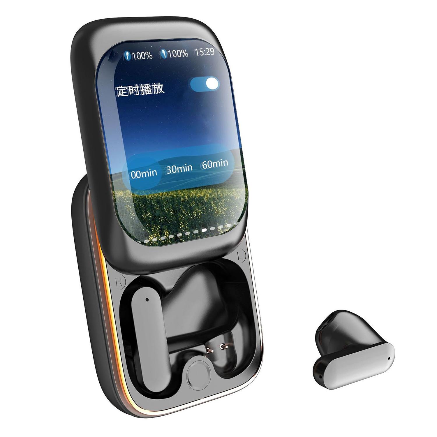 

IB G9 TWS Wireless Headphones with Color Display Sliding Cover Noise Reduction Bluetooth-Compatible Earbuds Black