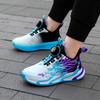 Boys Shoes Spring and Autumn New Children's Rotating Buckle Leather Sneakers Medium Older Boys Boy Run