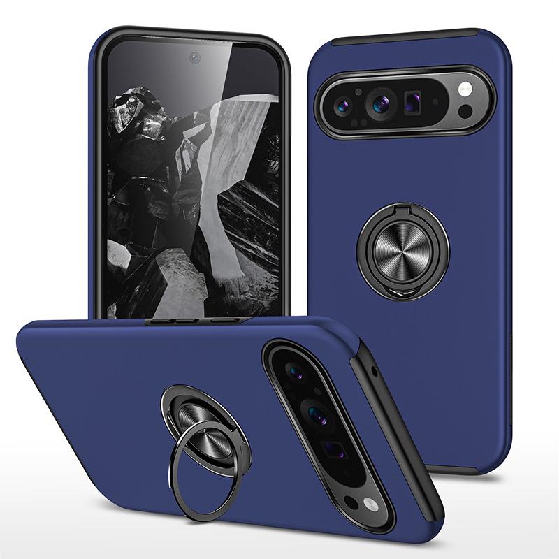 Google Pixel 9 Phone Case 9A Magnetic Car Holder, Drop-Proof, Popular Model with PRO Finger Ring, Frosted Finish
