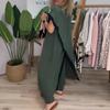 2025 Plus Size Color Block Patchwork Loose Long Dress Set