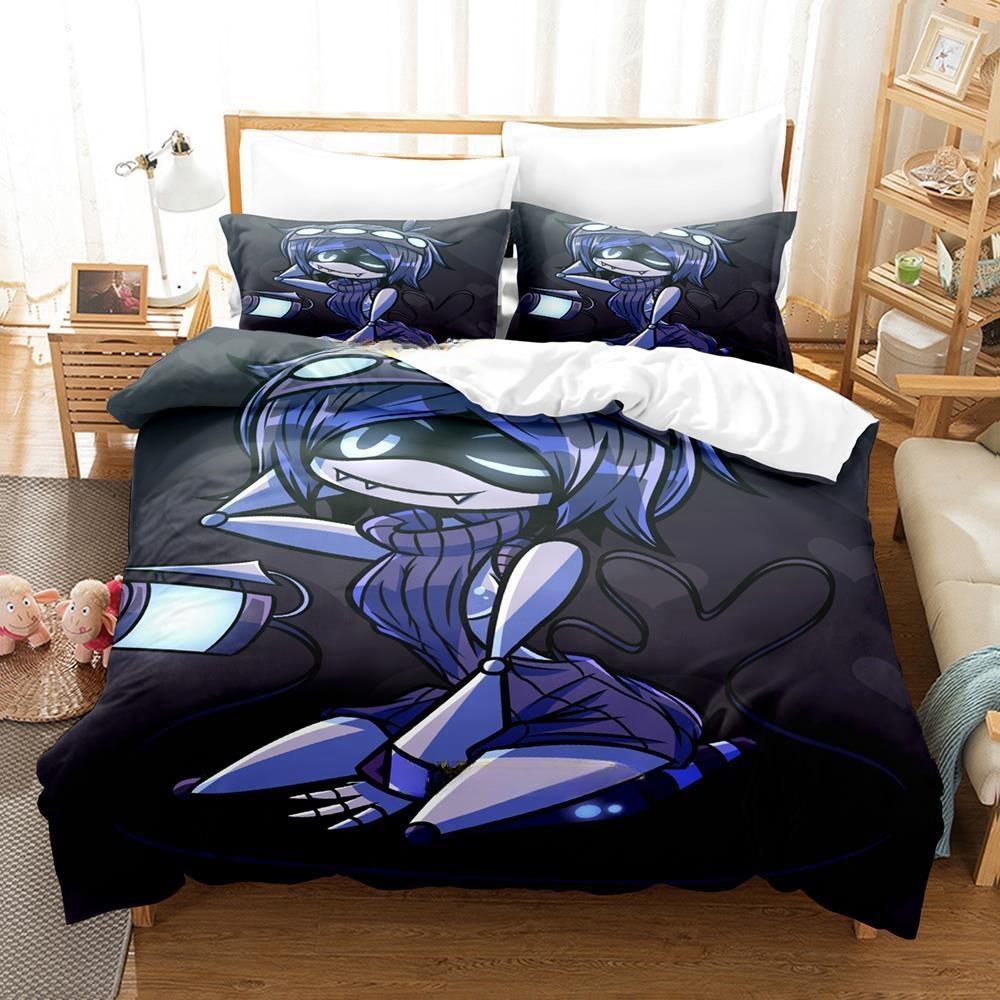 Fashion 3D Printing Anime Murder Drones Bedding Collection Cartoon ThreePiece Set Adult Kid Bedroom Duvet Cover Collections Home Textiles