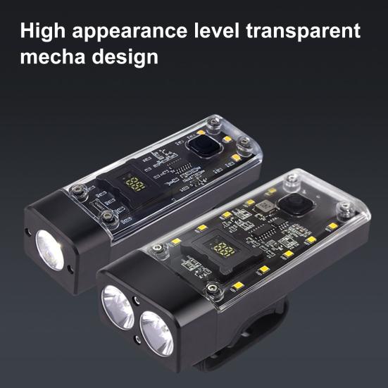 Bicycle Headlight 1500/3000mAh Rechargeable Power Bank Lightweight Waterproof Universal MTB Road Mountain Bike Night Riding LED Front Lamp