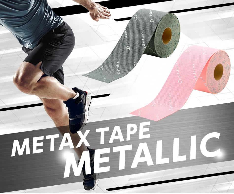 Phiten Metax Tape Metallic Black 5.0cmX4.5m