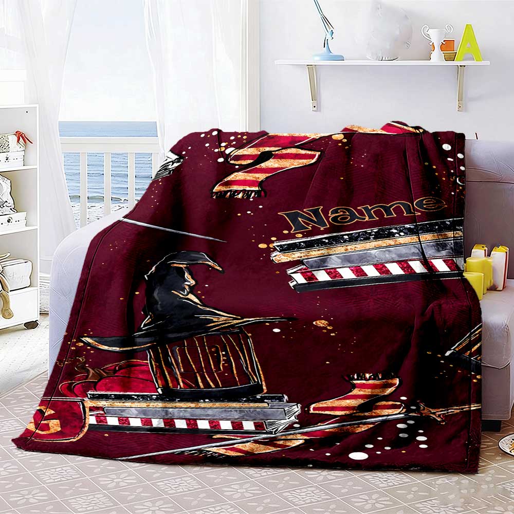 Warner Bros. Films (22) Personalized Text Blanket Cozy Personalized Blanket Comfortable Versatile for Couch Office Chair Seaside Nap for All Occasions