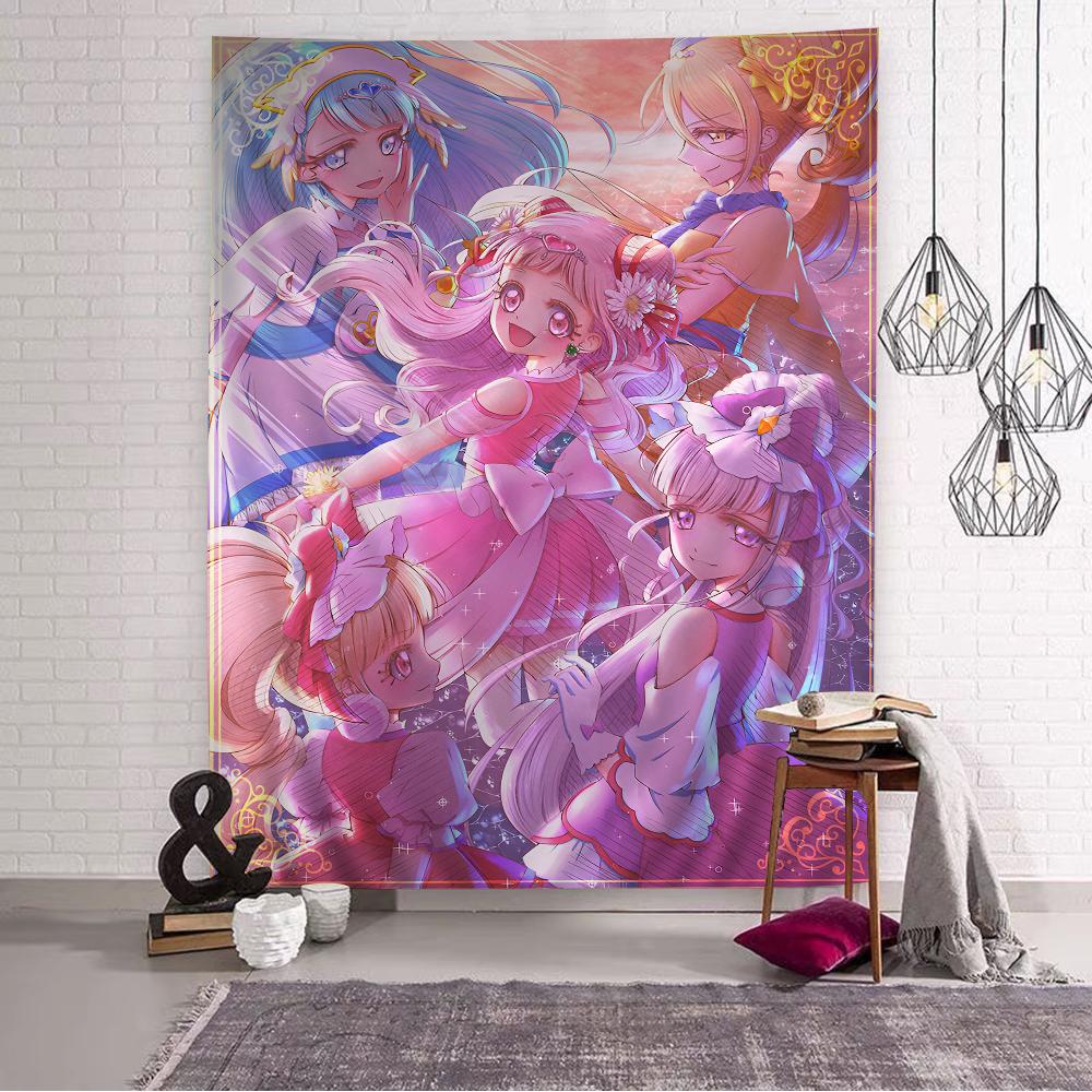 Smile Precure Cute Anime Anime Tapestry Hanging Tarot Hippie Wall Rugs Dorm Home Decor