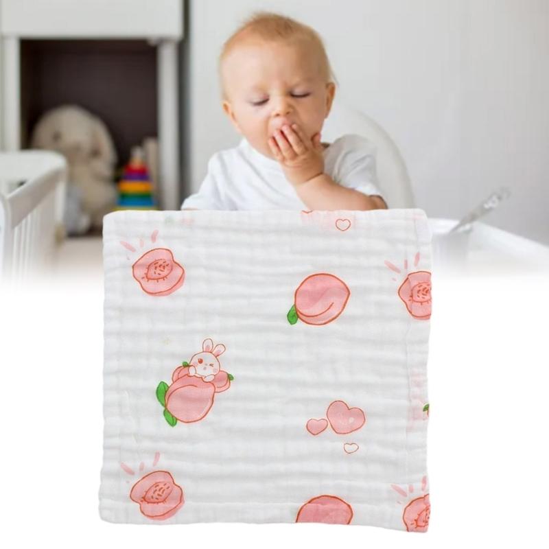 Cotton Baby Burp Cloth Soft and Breathable Newborns Washcloth for Teething Time Gentle Skin Care 30x30cm