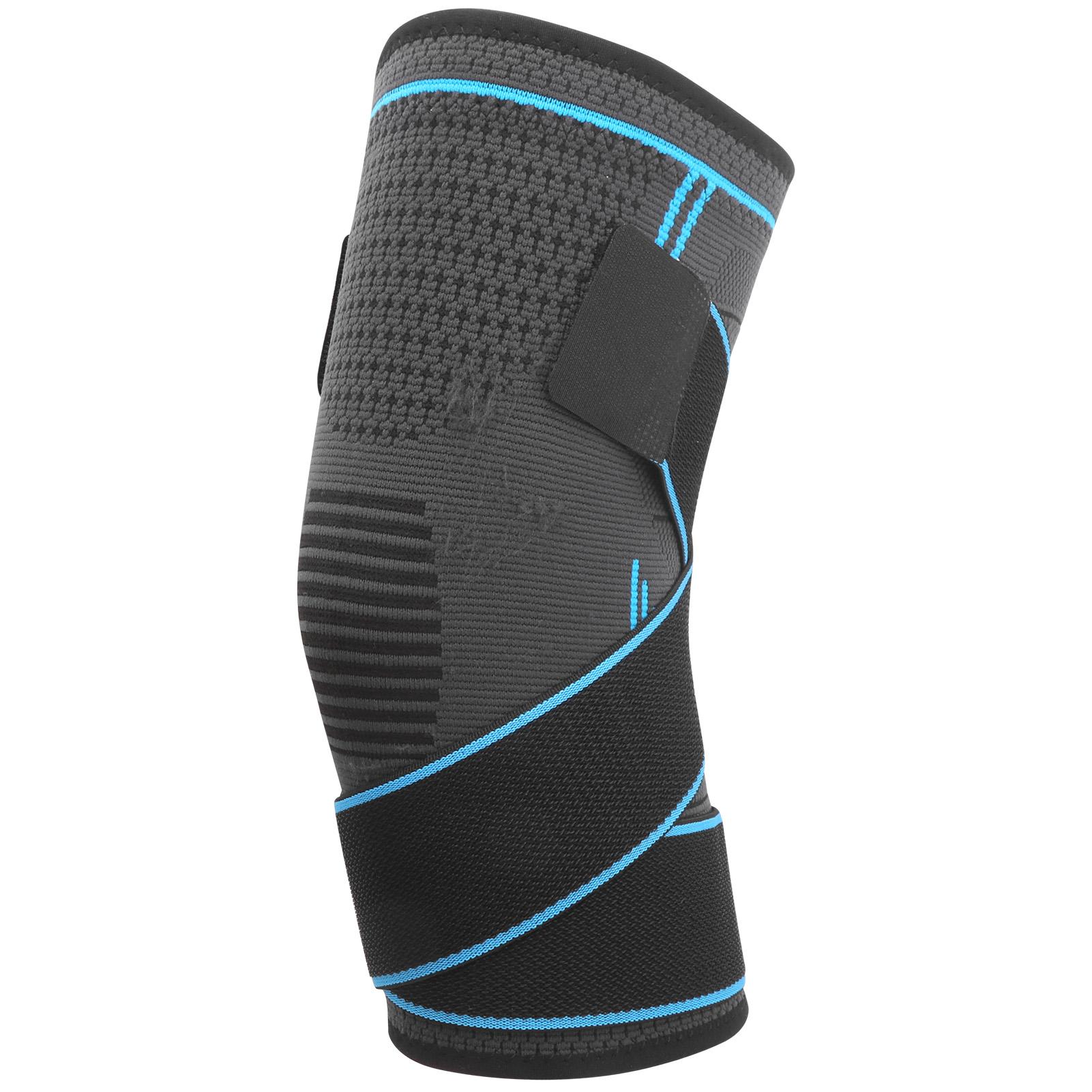 

Двойной спортивный наколенник для активного отдыха, дышащий, трикотажный, наколенник с двумя накладками, наколенник, синий, размер L L небесно-голубой