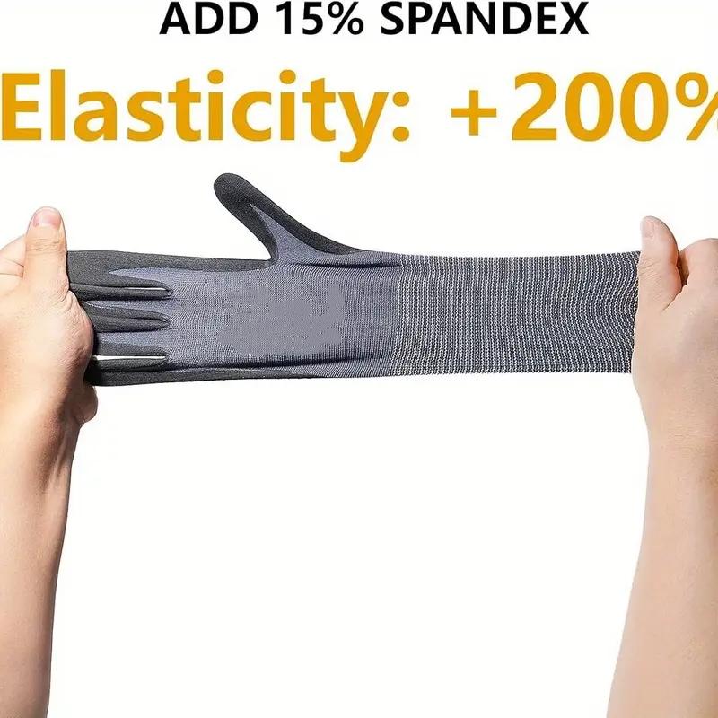 MicroFoam Coated Safety Work Gloves Nitrile Dots Grip Seamless Knit Security Gloves for Men Women Gardening Industrial Assembly