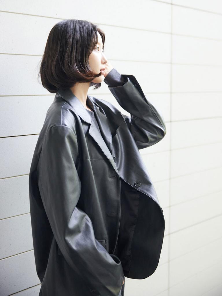 Ayiholic Cashmere Faux Leather Tailor Jacket