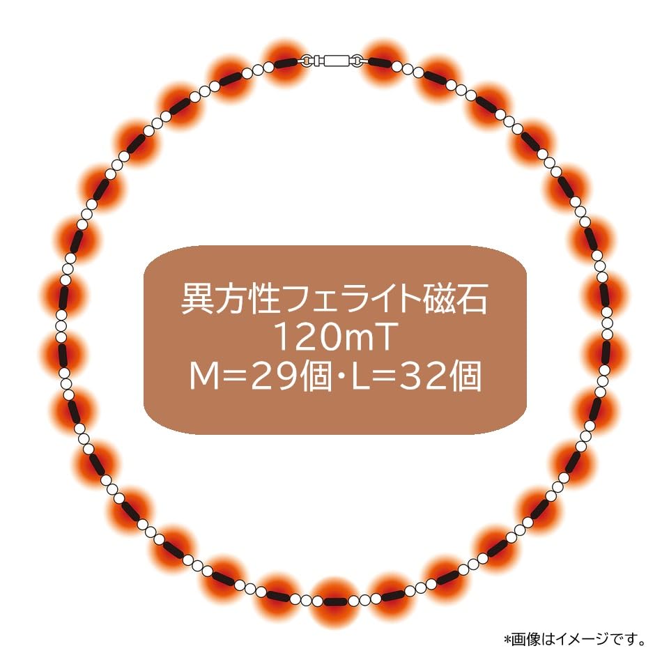 MIONO AIR SEVEN Black Spinel Terahertz Magnetic Permanent Magnetic Relieves Stiff Promotes Blood Regulated Medical Made In Japan Necklace, Force,