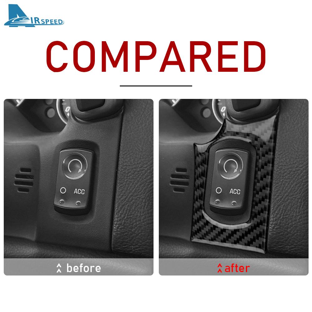Real Soft Carbon Fiber for Chevrolet Corvette C6 2005 2006 2007 2008 2009 2010 2011 2012 2013 Car Ignition Button Switch Sticker