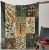 Cozy and Soft Fleece Throw Blanket Featuring Adorable Cats and A Floral Sofa Bed or In The Living Room It'S Warm and Comfortable