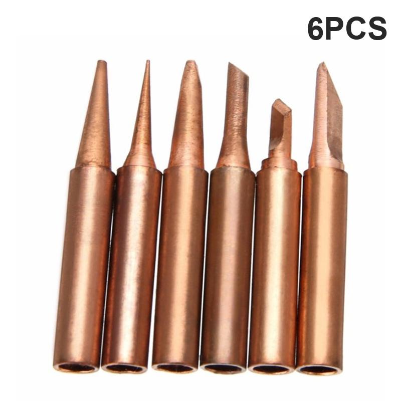 5-10Pcs Soldering Iron Pure Copper 900M Soldering Iron Head Set Inside