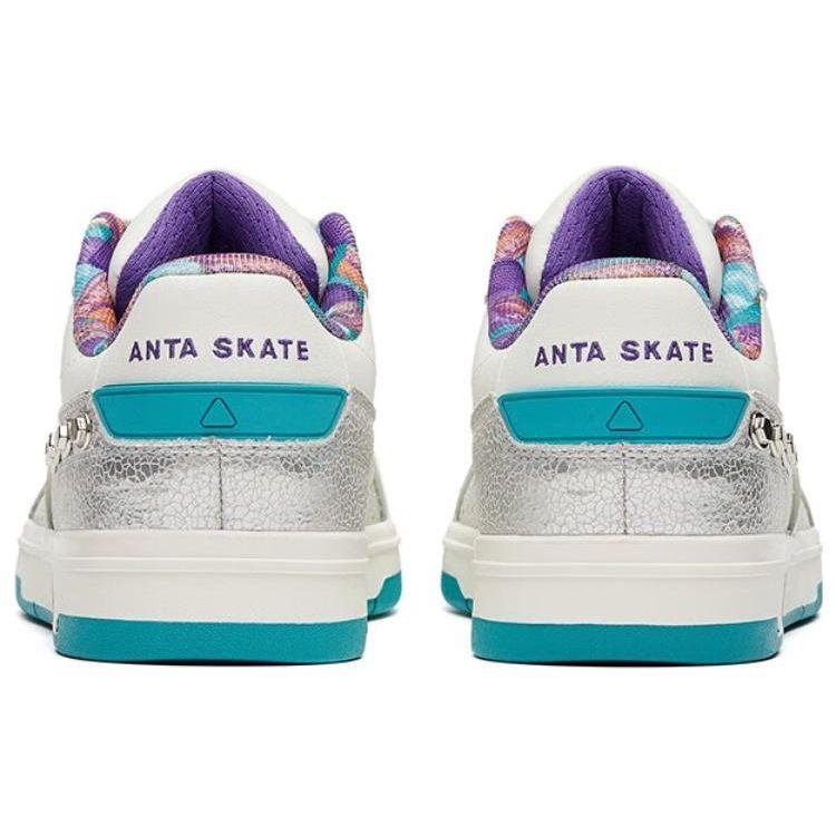 Anta Aoyu Slip Resistant Durable Low Top Skate Shoes Men Skate Shoes Silver-Gray 112329231-1