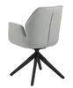 Aura SWIVEL CHAIR light gray UPHOLSTERED wooden legs