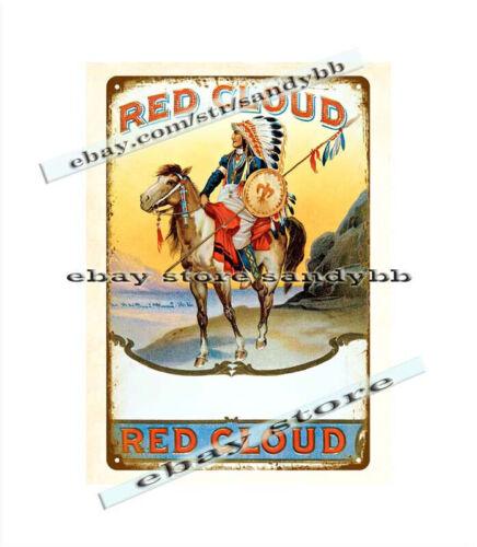 

red cloud Indian horse metal tin sign decorating stylesAluminum 20x30cm（7.8x11.8inch）