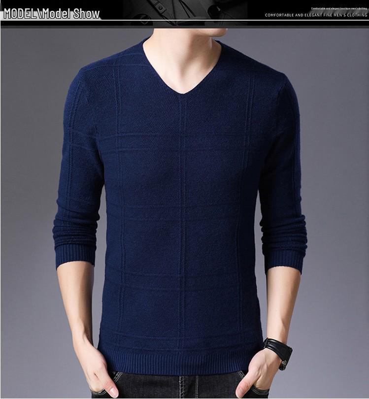 

2020 Men s Slim Fit Korean Style Knitwear - Spring/Autumn Long Sleeve Base Layer XXL