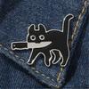 Littlepa PISIWER Enamel Cat Pin for Women Girls Pin Brooch Cat Enamel Pin Funny and Cute Cat Pin for One Rhinestone Clothes, Size, Metal,