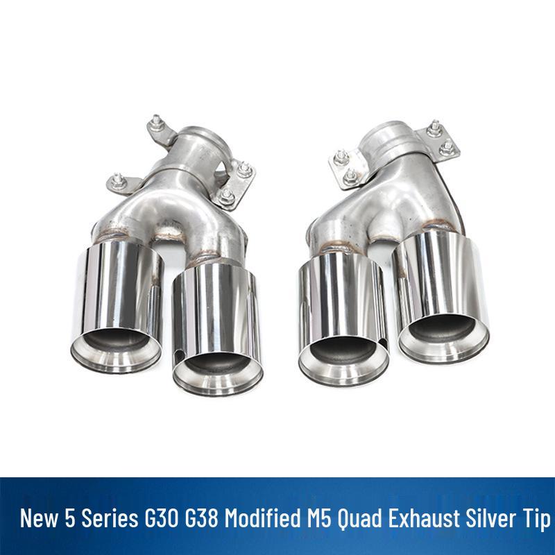 Roestvrij Staal Titanium Zwart Quad Uitlaatpijp voor BMW 5 Serie G30/G38