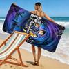 Name Custom Cartoon Coraline Print Beach Towel, Large Soft Quick Dry Towel for Beach Camping Swimming