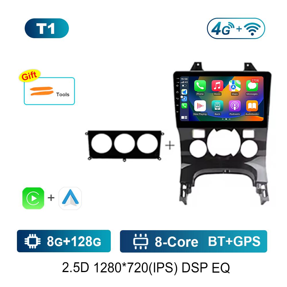 9'' for Peugeot 3008 AT MT 2009 - 2015 Carplay WiFi Android System Split Screen Car Video Multimedia Player GPS BT Auto Tools
