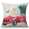 Cuscino Decorativo Natalizio Acquerello Carino Copricuscino per Divano Camion di Natale Albero Cane Cucciolo Adorabile Lettera Neve Copricuscino