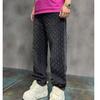 Winter Retro High Street Men's Full Print Jacquard Loose Straight-Leg Jeans