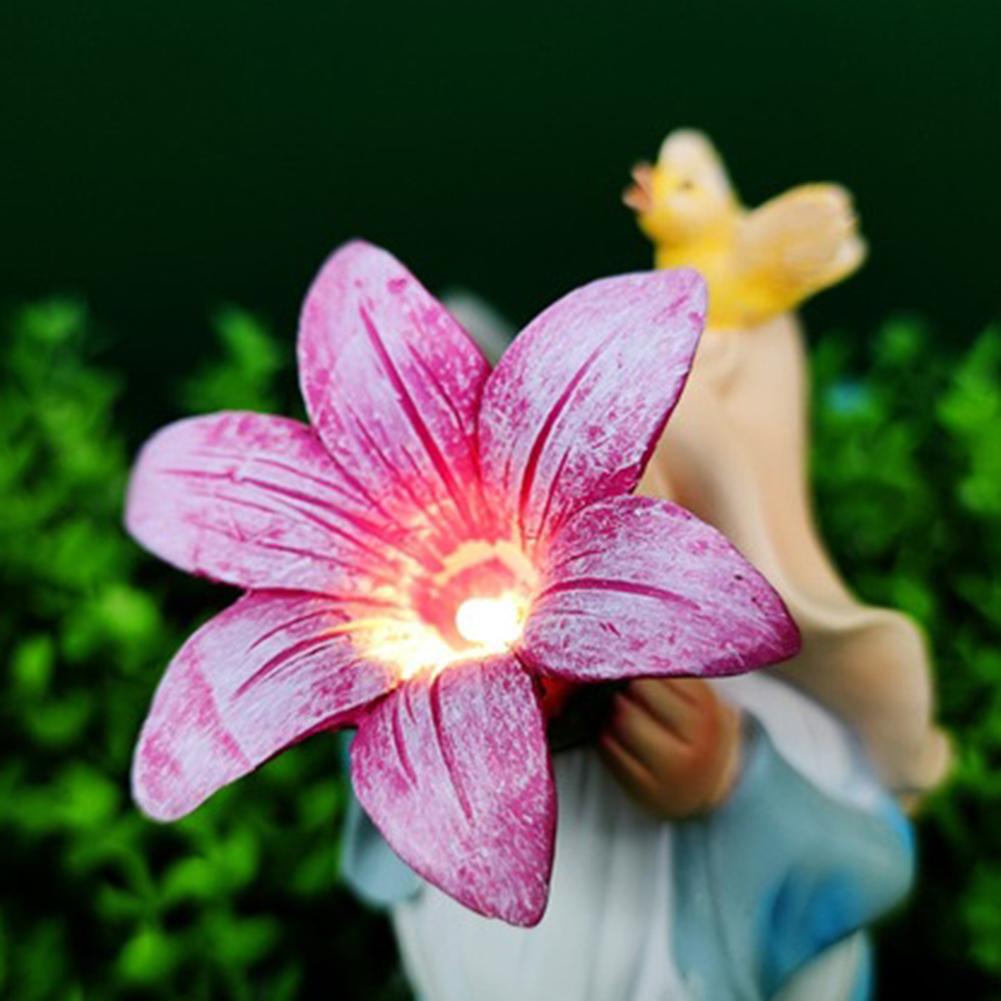 Resin Garden Statue with Solar Powered Light Garden Gnome Statues Gnome Luminous Ornament for Outdoor Garden Yard Decor