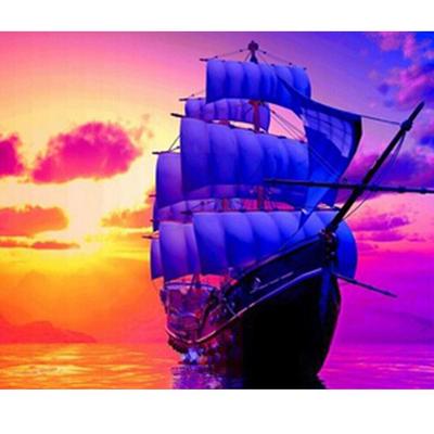 Pittura Diamante Rotondo Pieno Diy Navigazione in Mare Ricamo Diamante 5d Paesaggio Pittura Decorazione Casa