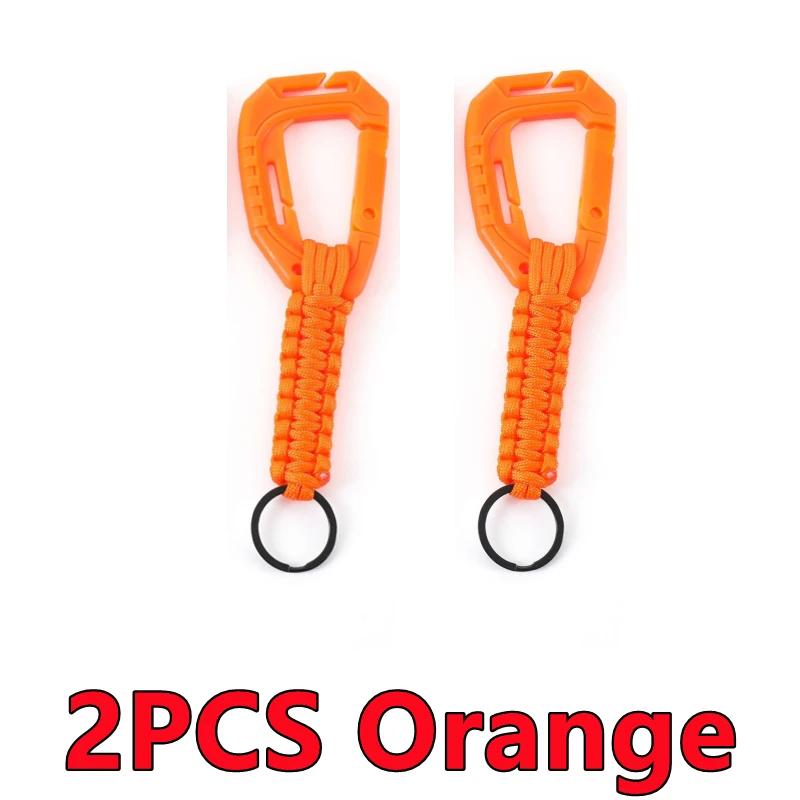 Water Bottle Hanging Buckle Backpack Carabiner Hiking Gadgets  Outdoor Parachute Rope Carabiner Hook Anti-lost Key Chain