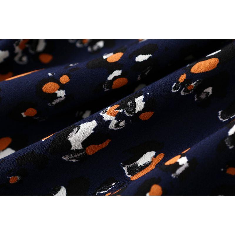 Export Export French Style Retro Print Skirt Women's High Waist Slim Looking Mid Length Long Length Pendant Floral Skirt A- Line Skirt