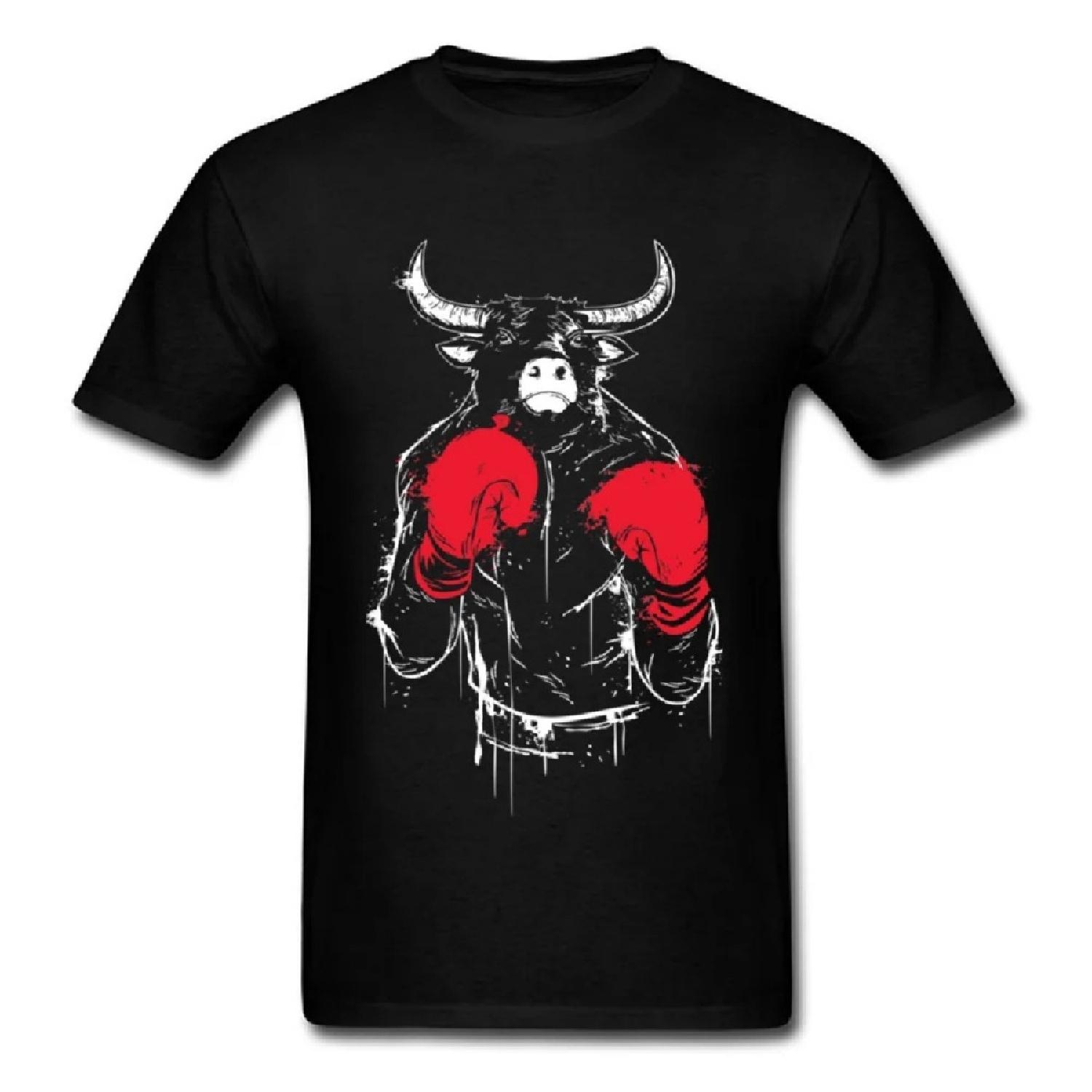 

Cool RAGING BULL Boxer Lover T-shirt Fashion Design Men Black T Shirt Top Quality Cotton Tees Short Sleeve Birthday Gift S
