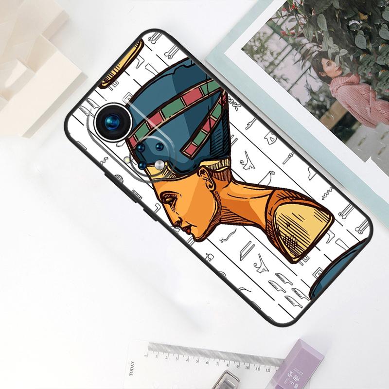 Egypt Nefertiti Ankh For Honor Magic 8 Pro 6 7 Lite Case For Honor 200 400 50 70 90 X8c X8b X9a X9b X9c X9d Win RT