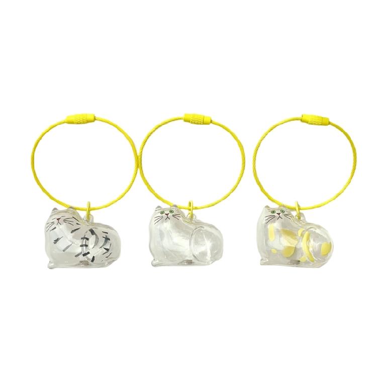 Textured Feline Hair Organiser Case Pendant Keychain Novelty Memorial Gift Box Accessory For Practical Gift Giving