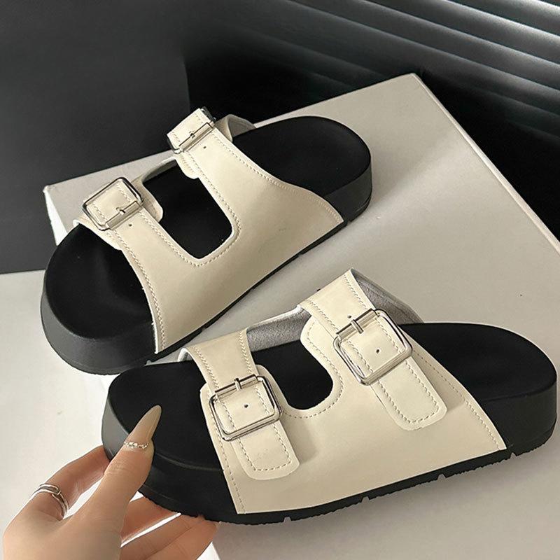 

Шлепанцы на толстой подошве Новая модель обуви Модная и повседневная пляжная обувь Вьетнамки 39 бежевый