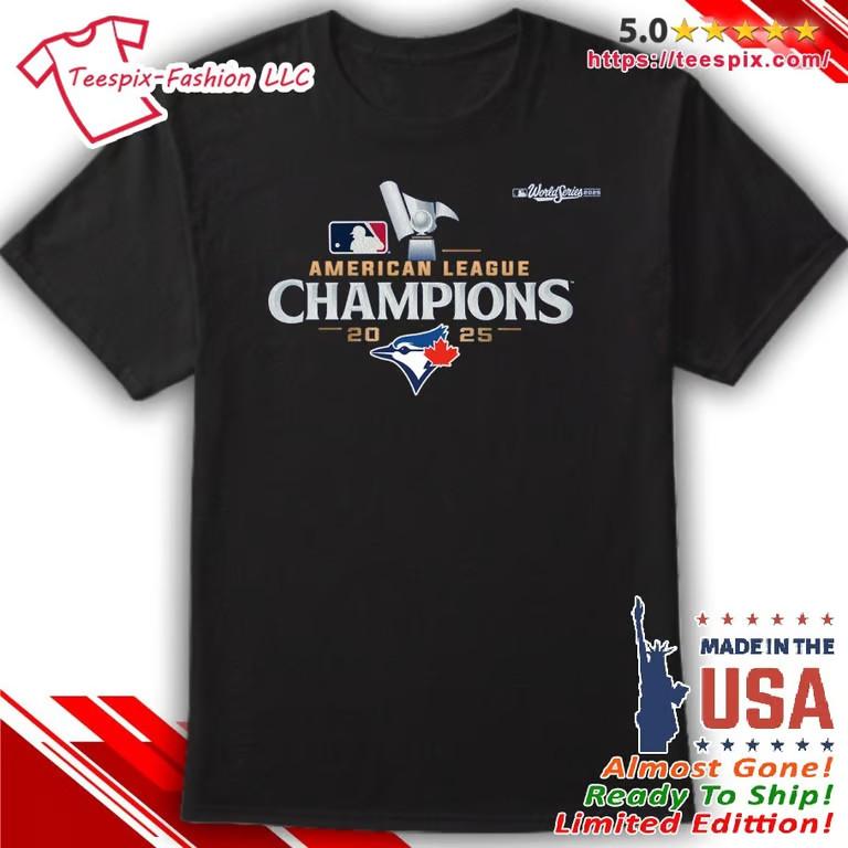Футболка унисекс с логотипом Toronto Blue Jays - Чемпионы Американской лиги 2025 XXXL