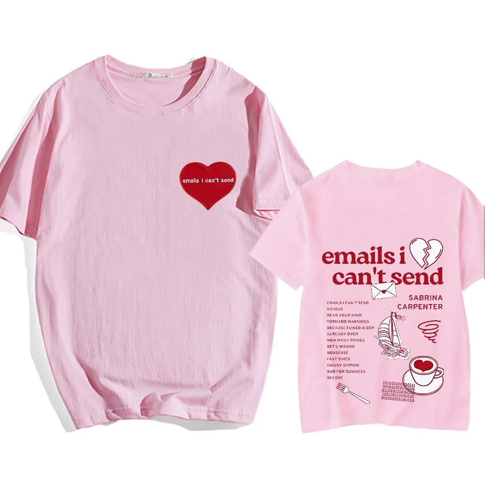 Summer Retro Men's Sabrina Carpenter Printed Round-neck Grunge-style Casual 100% Pure Cotton T-shirt and Fashionable Top