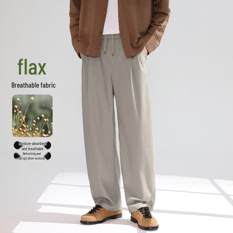 Lanweilong Men s Linen Blend Casual Pants 3XL