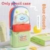 Korean Style Striped Stationery Bag With Large Capacity For Girls And Students